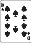 Žolíková karta Piková 10