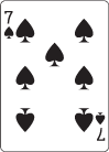Žolíková karta Piková 7