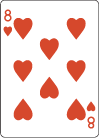 Žolíková karta Srdcová 8