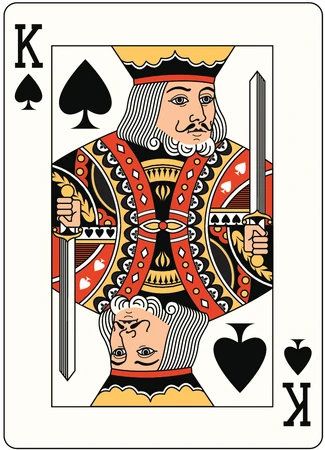 Žolíková karta Pikový kráľ
