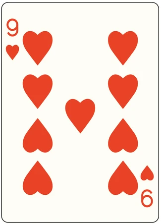 Žolíková karta Srdcová 9