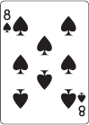 Žolíková karta Piková 8