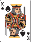 Žolíková karta Pikový kráľ