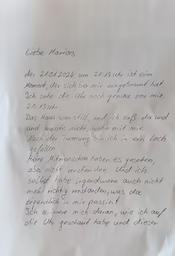 Poďakovanie pre Marion